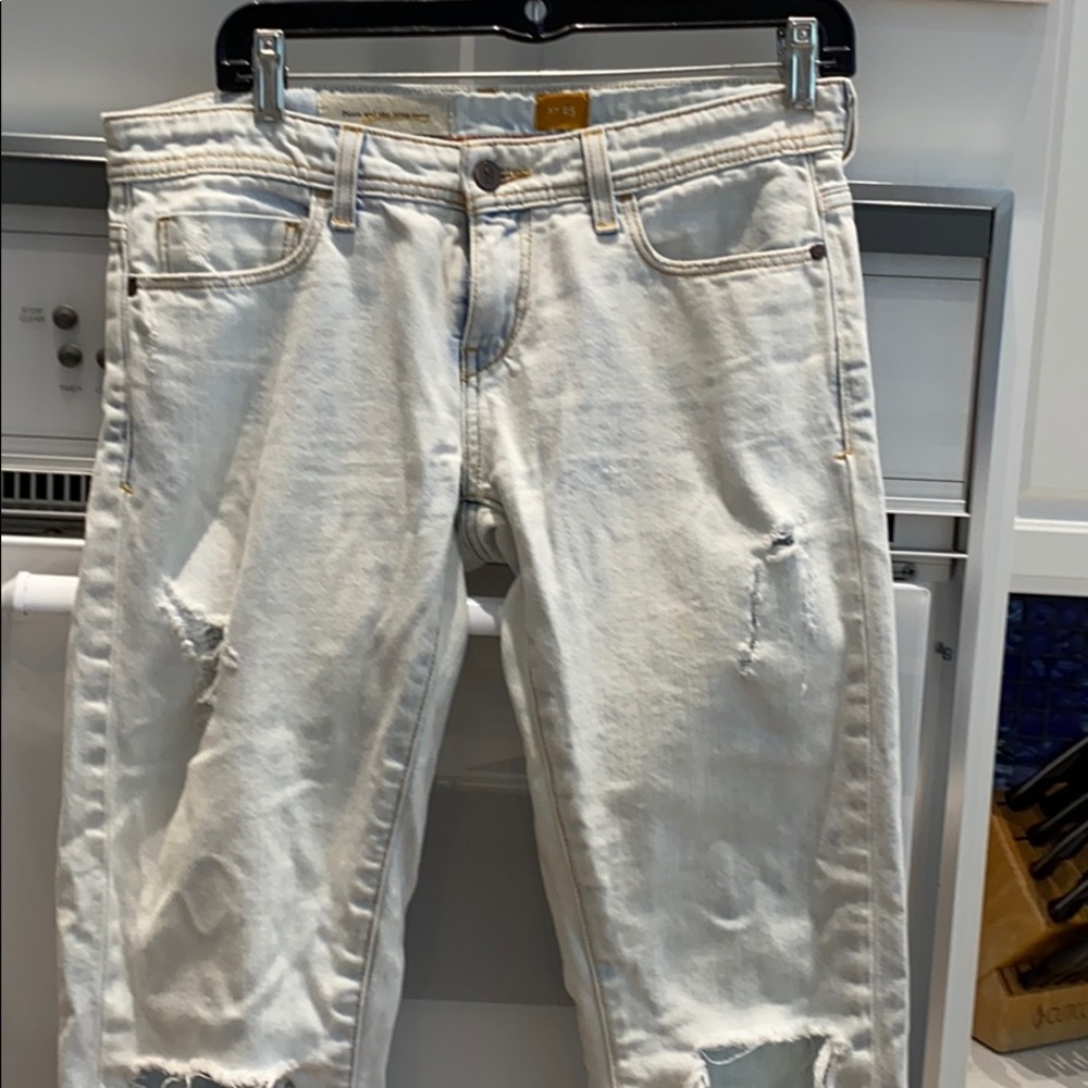 Anthropologie boyfriend jeans acid washed